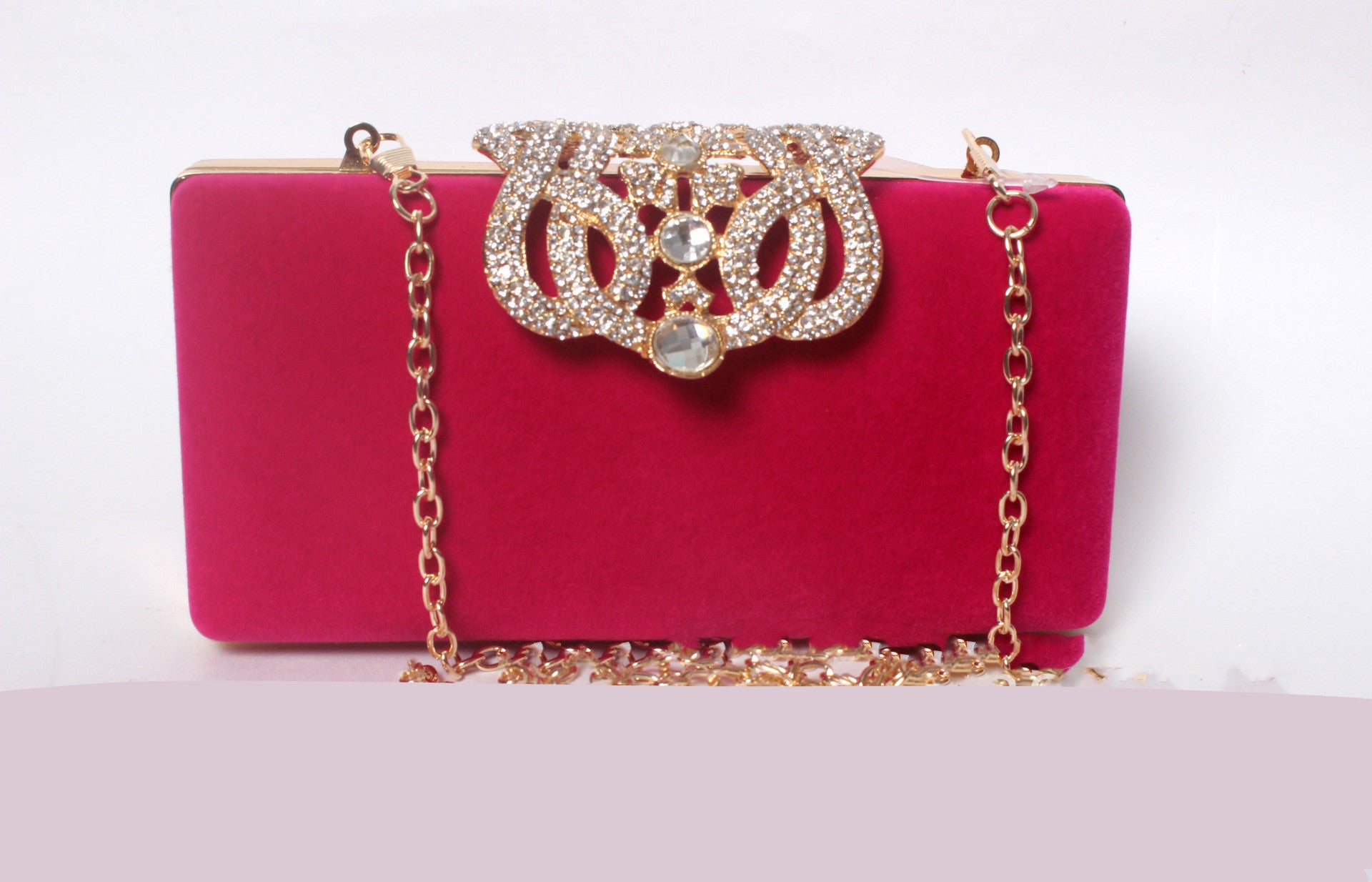 Monika Beauty Pageant Rhinestone Crown Suede Ladies Bridal Bag