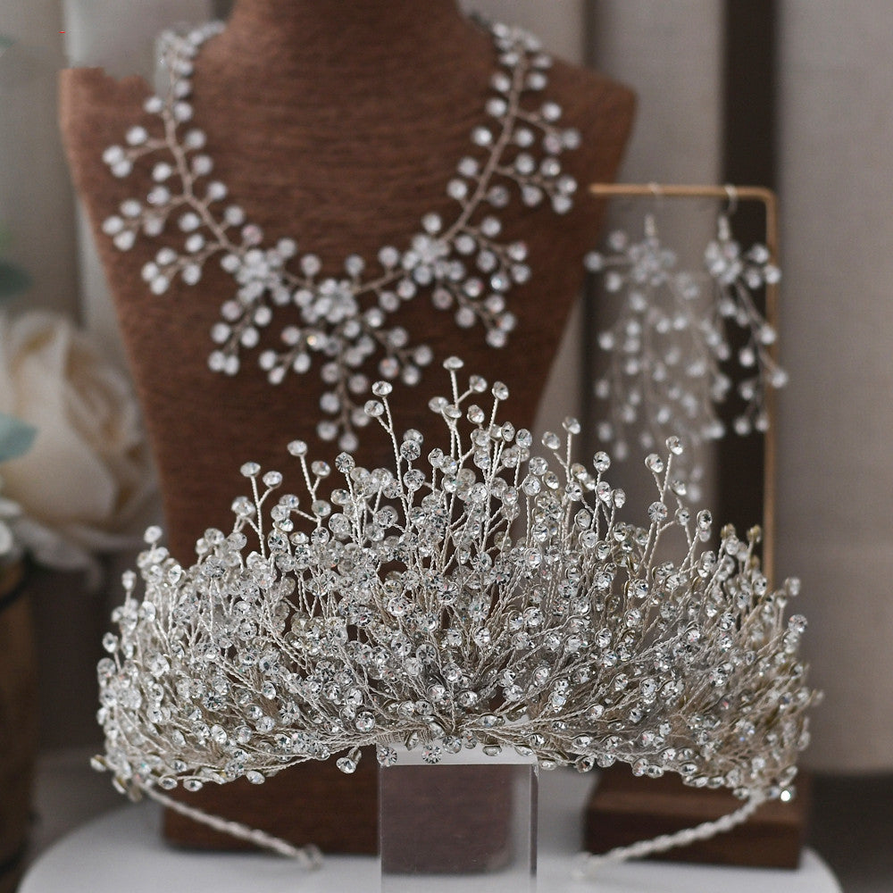 Monika Beauty Pageant Bridal Crown Tiara Wedding Handmade