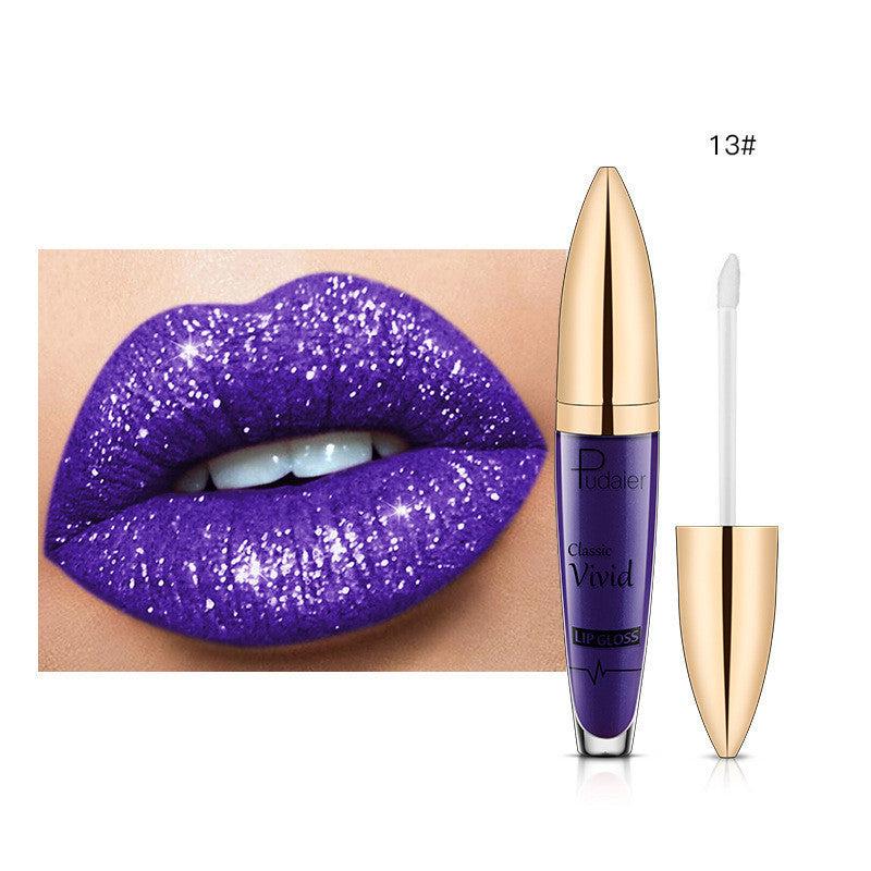 Monika Beauty Pageant Pudaier Sip Glitter Flip Matte Shimmer Lip Gloss No Stain On Cup Diamond Lipstick