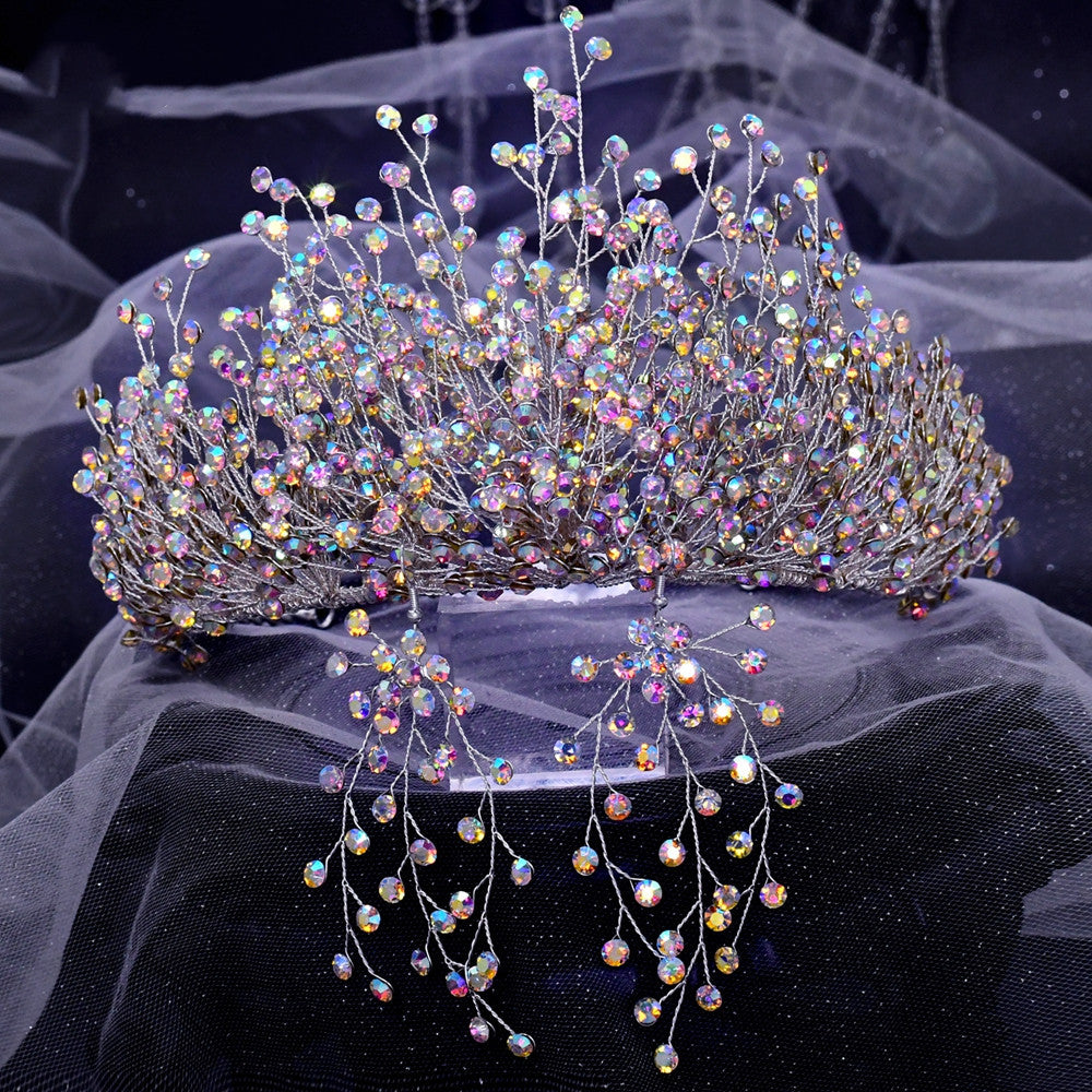 Monika Beauty Pageant Bridal Crown Tiara Wedding Handmade