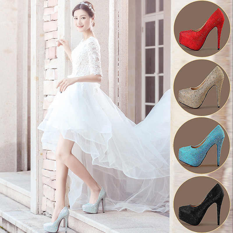 Monika Beauty Pageant Plus Size Crystal 14cm Super High Heels