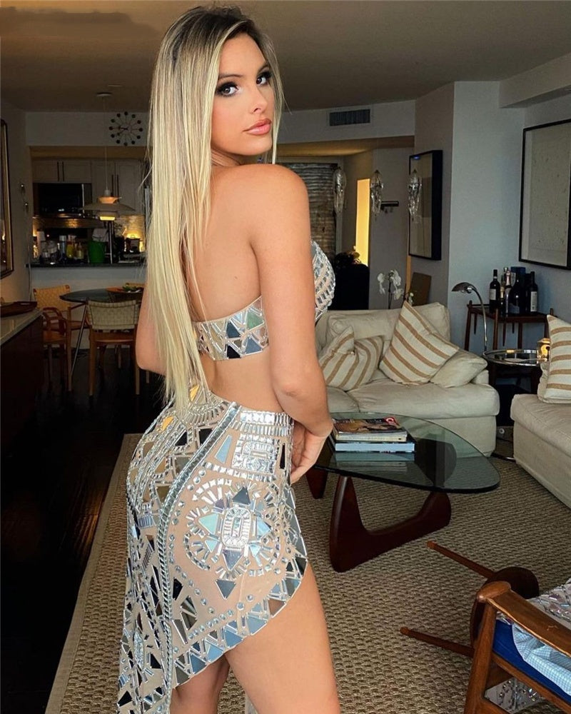 Monika Beauty Pageant Rhinestone Dress