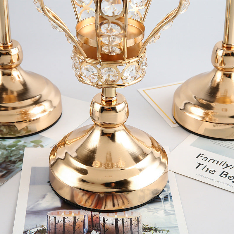 Monika Beauty Pageant European Style Crown Candle Holder Decoration Home