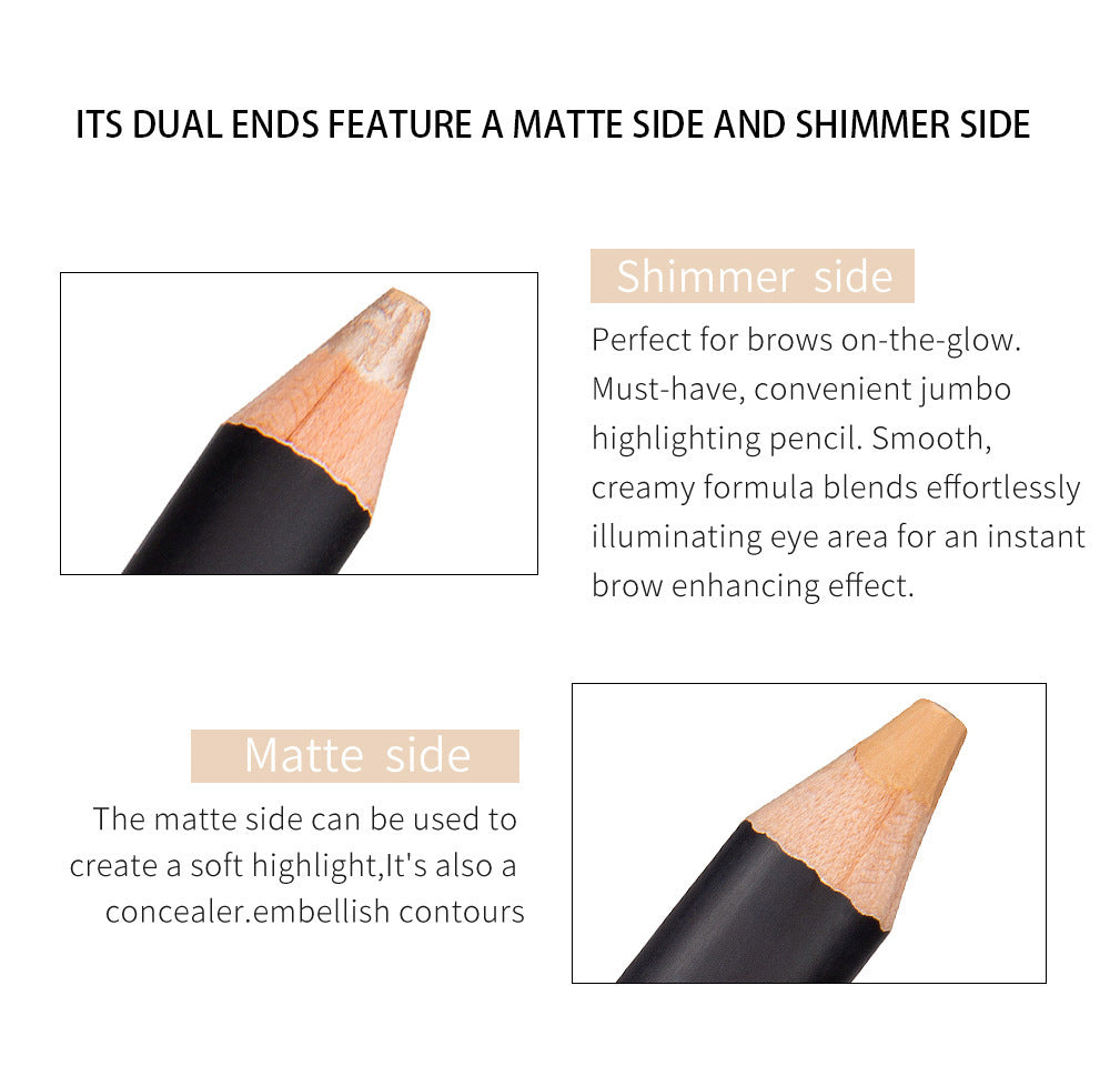 Monika Beauty Pageant Tattoo Eyebrow 2 In 1 Double Head Eyebrow Pencil And Highlight Waterproof Lasting Eyes Black Brown Eye Brow Tint