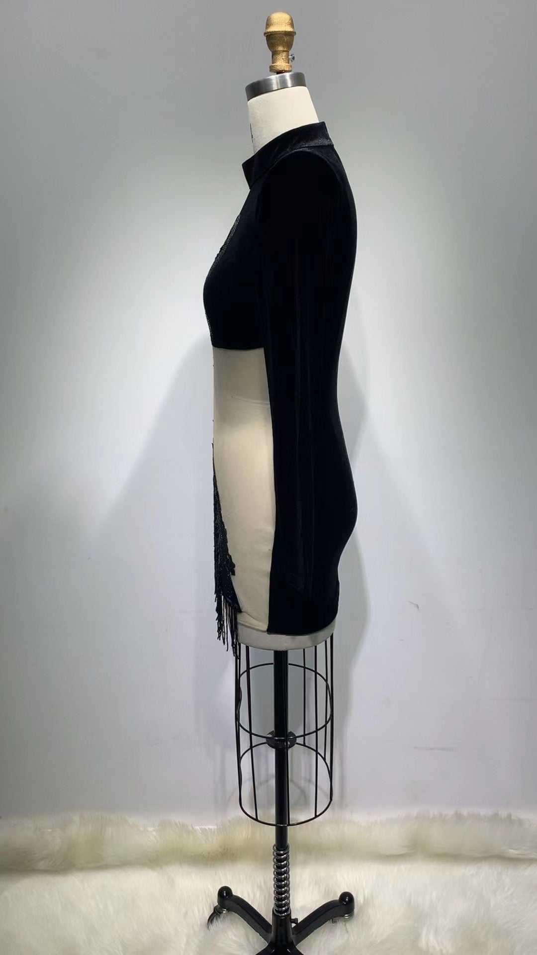 Monika Beauty Pageant Padded Shoulder Dress