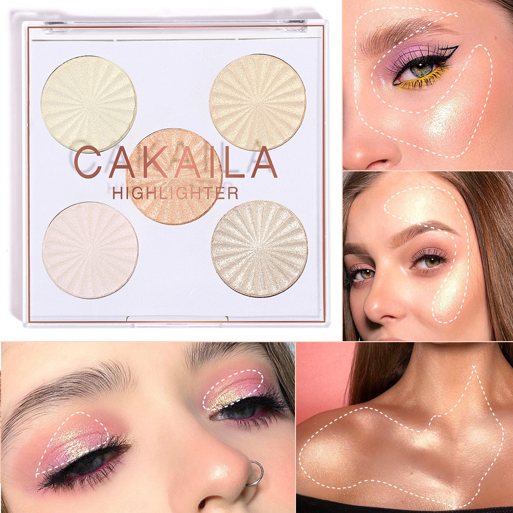 Monika Beauty Pageant 5-color Highlight Powder Enhances Silhouette Contour