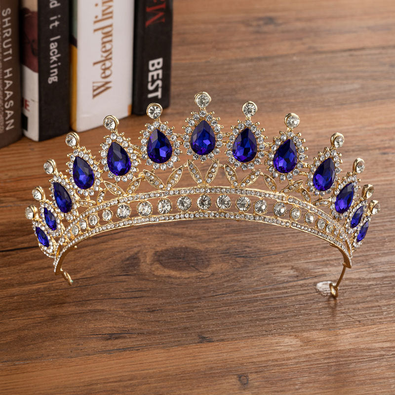 Monika Beauty Pageant Bridal Crown Wedding Alloy Diamond Crown Fashion Elegant Headdress