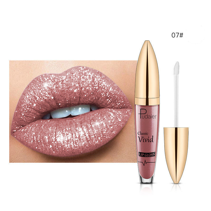 Monika Beauty Pageant Pudaier Sip Glitter Flip Matte Shimmer Lip Gloss No Stain On Cup Diamond Lipstick