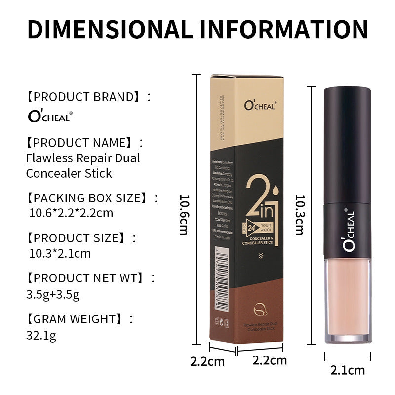 Monika Beauty Pageant Liquid Concealer Double-headed Contour Stick Three-dimensional Face Brightening