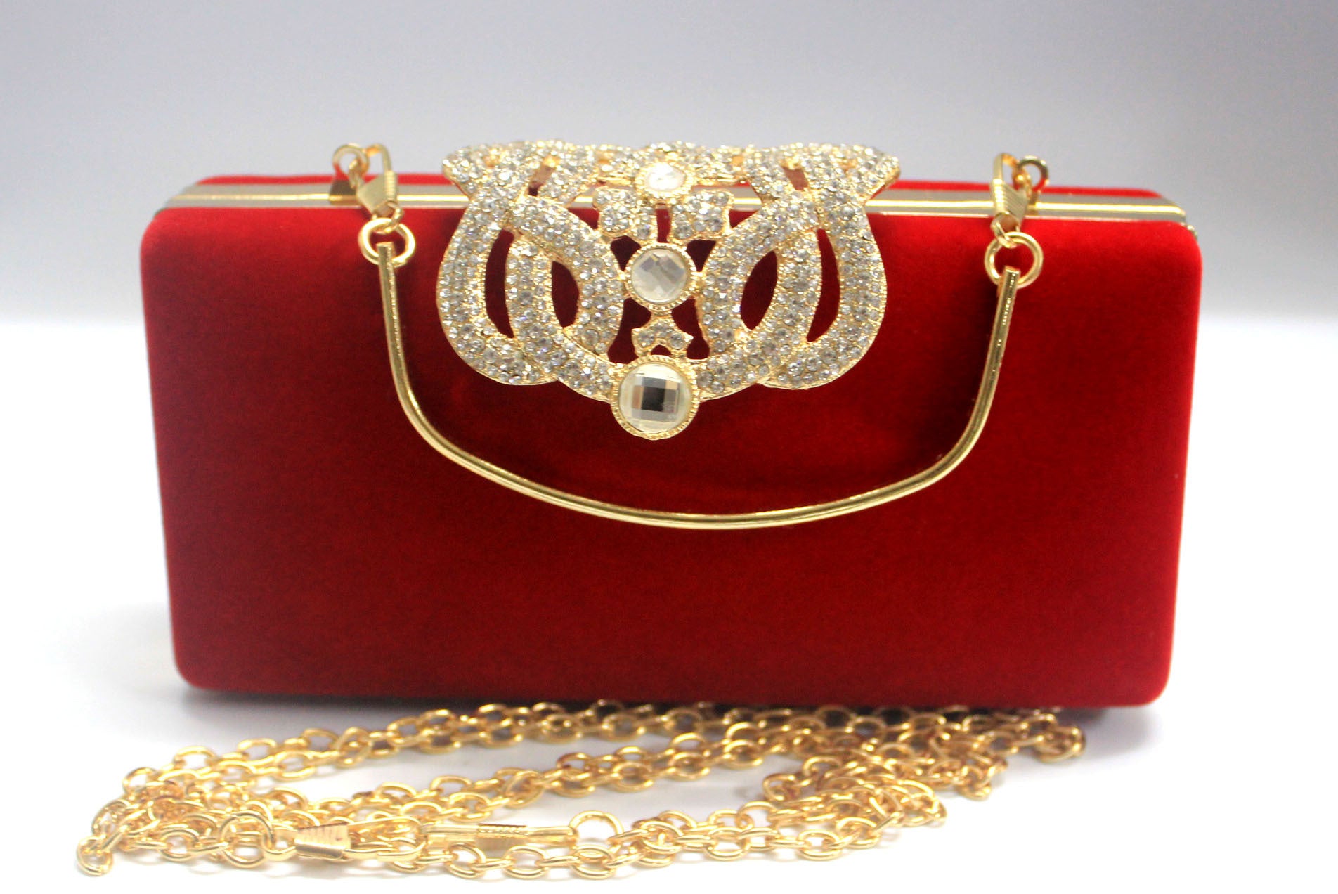 Monika Beauty Pageant Rhinestone Crown Suede Ladies Bridal Bag