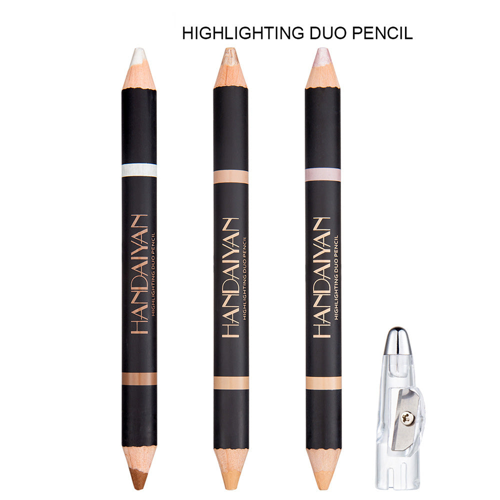Monika Beauty Pageant Tattoo Eyebrow 2 In 1 Double Head Eyebrow Pencil And Highlight Waterproof Lasting Eyes Black Brown Eye Brow Tint