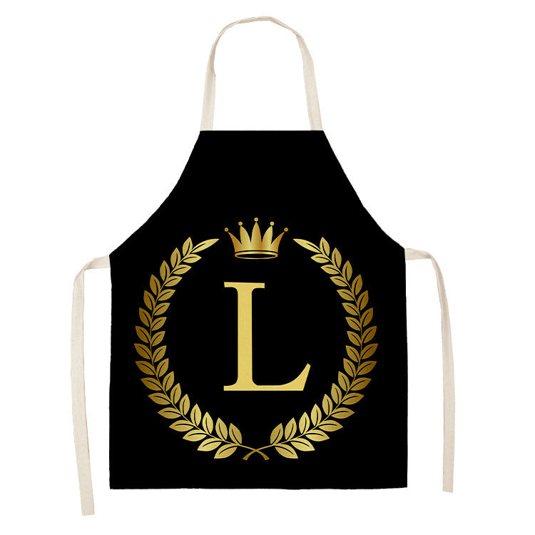 Monika Beauty Pageant Golden Crown Letter Apron Cute