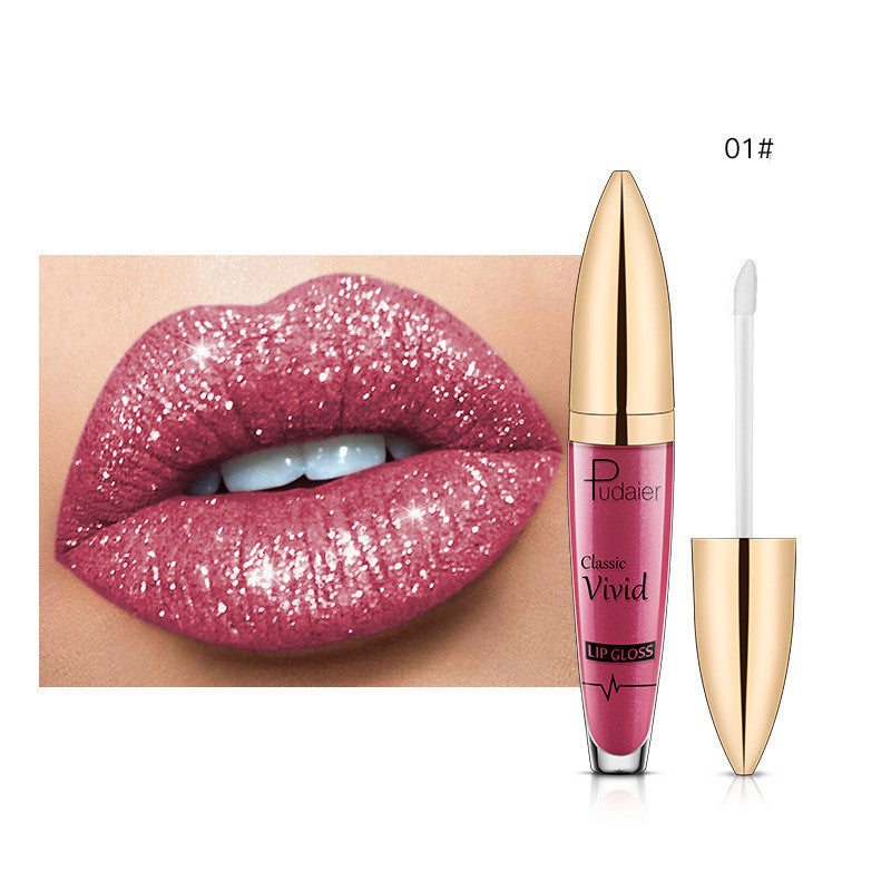 Monika Beauty Pageant Pudaier Sip Glitter Flip Matte Shimmer Lip Gloss No Stain On Cup Diamond Lipstick