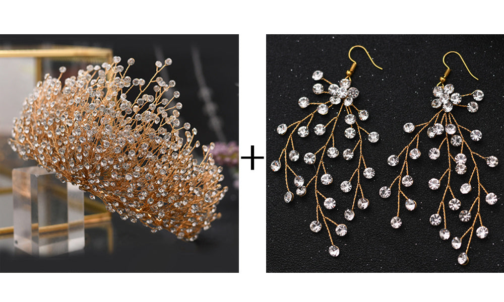 Monika Beauty Pageant Bridal Crown Tiara Wedding Handmade