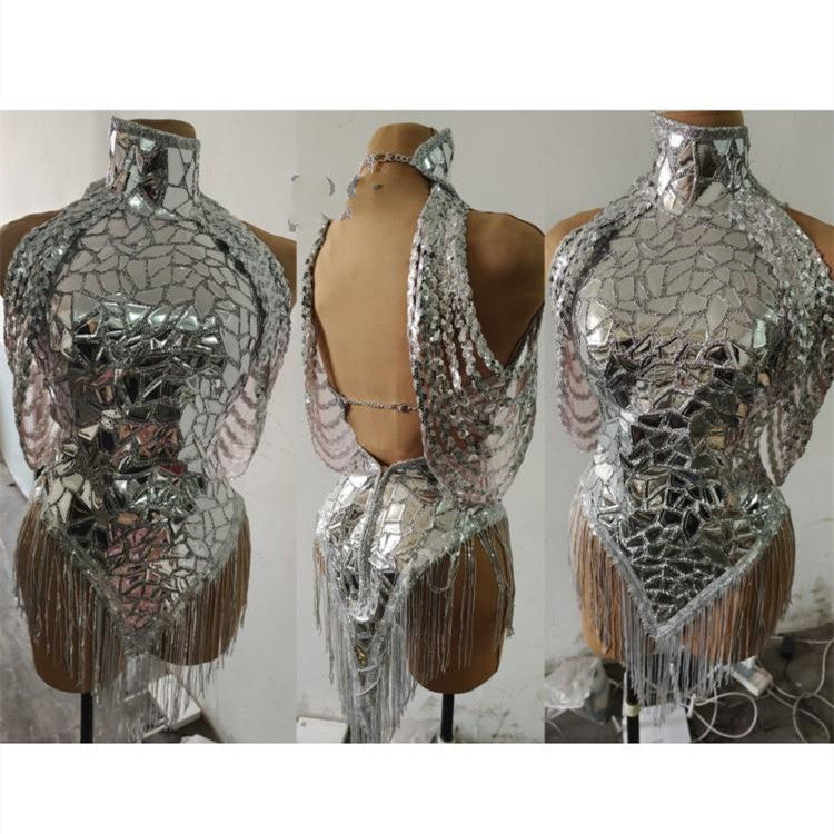 Monika Beauty Pageant Rhinestones Singer Stage Dress