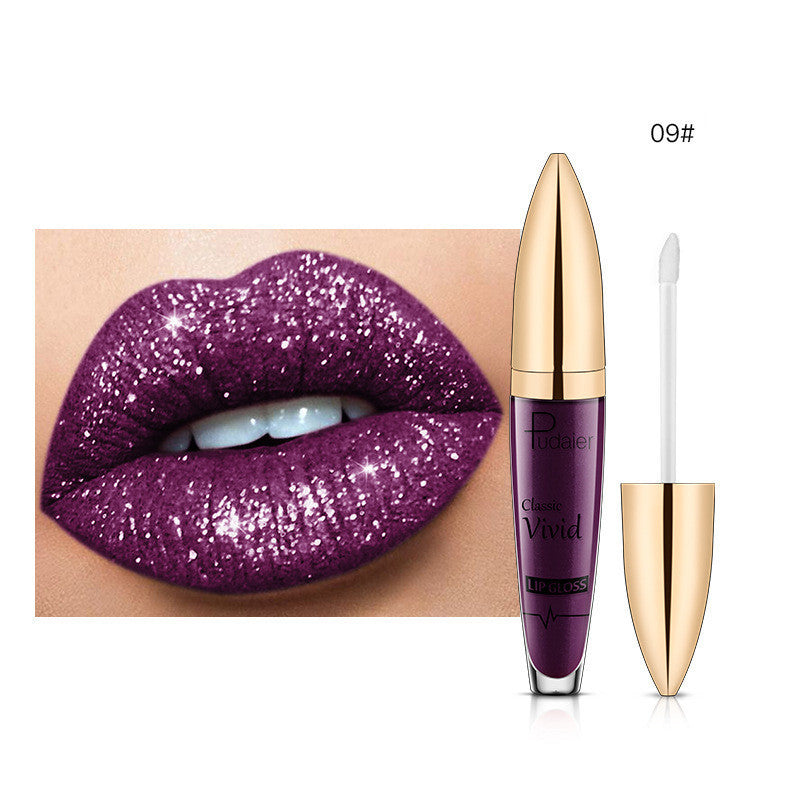 Monika Beauty Pageant Pudaier Sip Glitter Flip Matte Shimmer Lip Gloss No Stain On Cup Diamond Lipstick