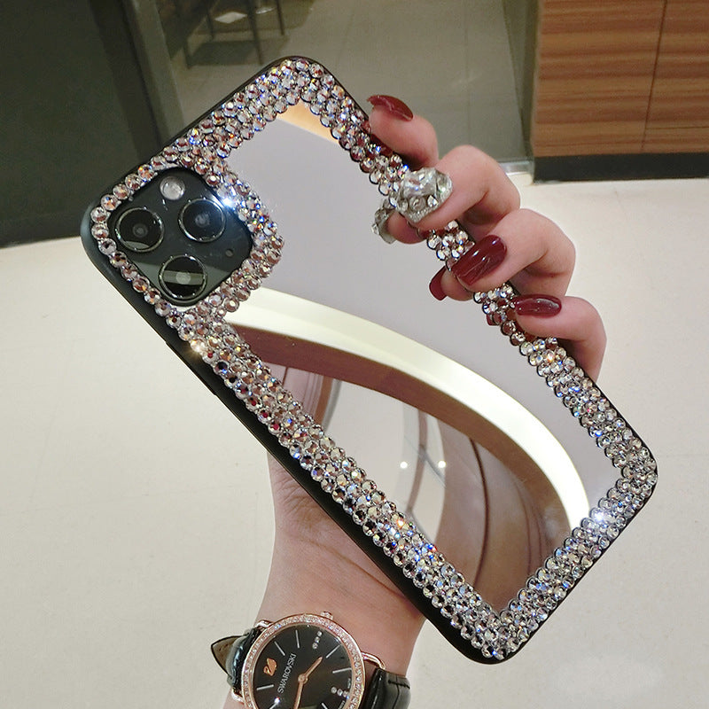 Monika Beauty Pageant Women's Fashion Rhinestone-encrusted Silicone Drop-resistant Phone Case