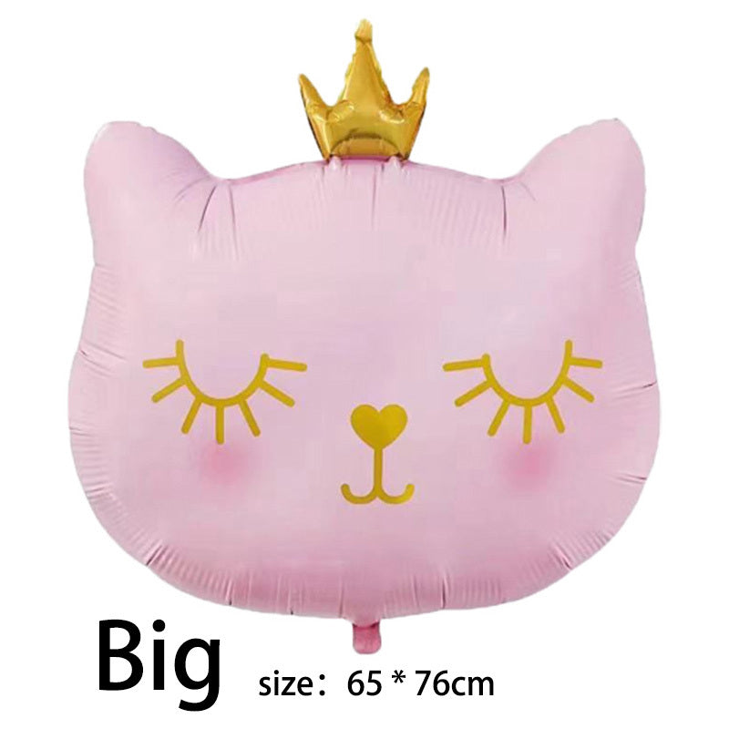 Monika Beauty Pageant Crown Cat Aluminum Film Balloon Party Arrangement
