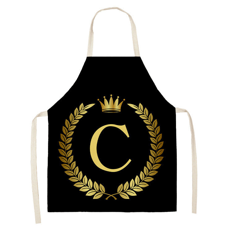 Monika Beauty Pageant Golden Crown Letter Apron Cute