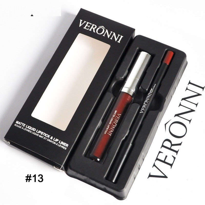 Monika Beauty Pageant New Lip Gloss Combination Set Non-stick Cup Is Not Easy To Fade