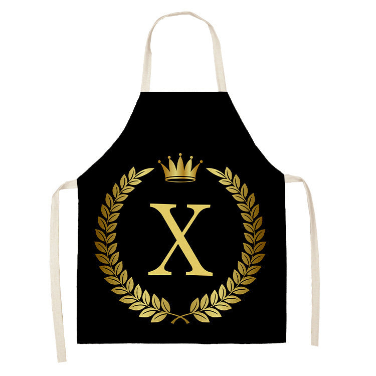 Monika Beauty Pageant Golden Crown Letter Apron Cute